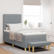 Boxspring bed 80x200 cm lichtgrijs