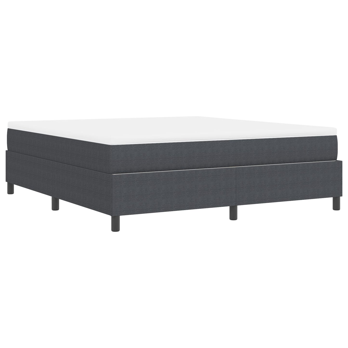 Boxspringbed Met Matras Donkergrijs Super King Corduroy Stof