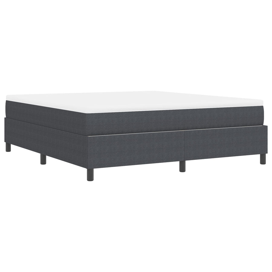 Boxspringbed Met Matras Donkergrijs Super King Corduroy Stof