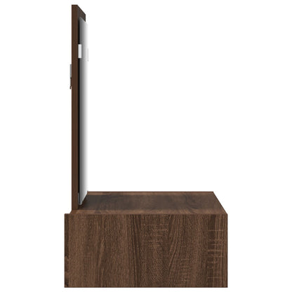 Wandkaptafel 60 x 40 x 70 cm Bruin eiken zonder LED
