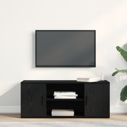 Tv-Kast 100X35X40 Cm Bewerkt Hout Zwart eiken