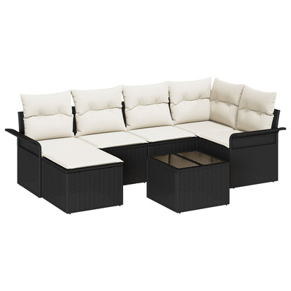 6-Delige Tuin Sofa Set Met Kussens Bruin Poly Rattan