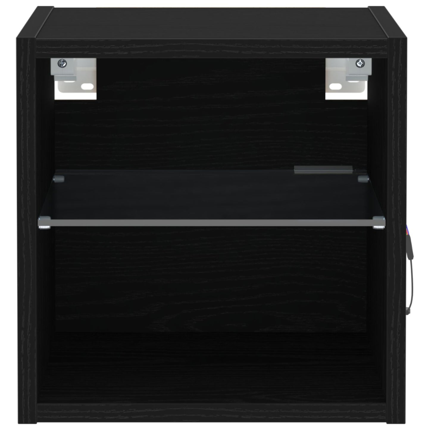 Led Tv-Kast Zwart Eiken 30X28,5X30 Cm Houtmateriaal