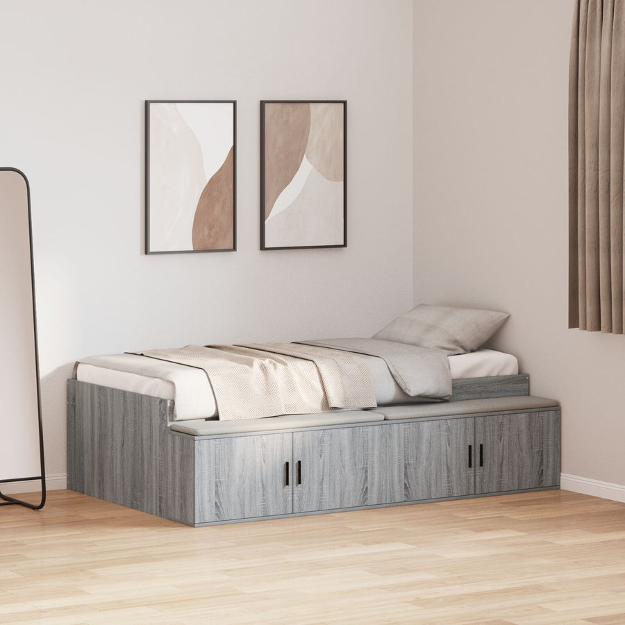 Opslag Bedframe Grijs Sonoma 90X200 Cm