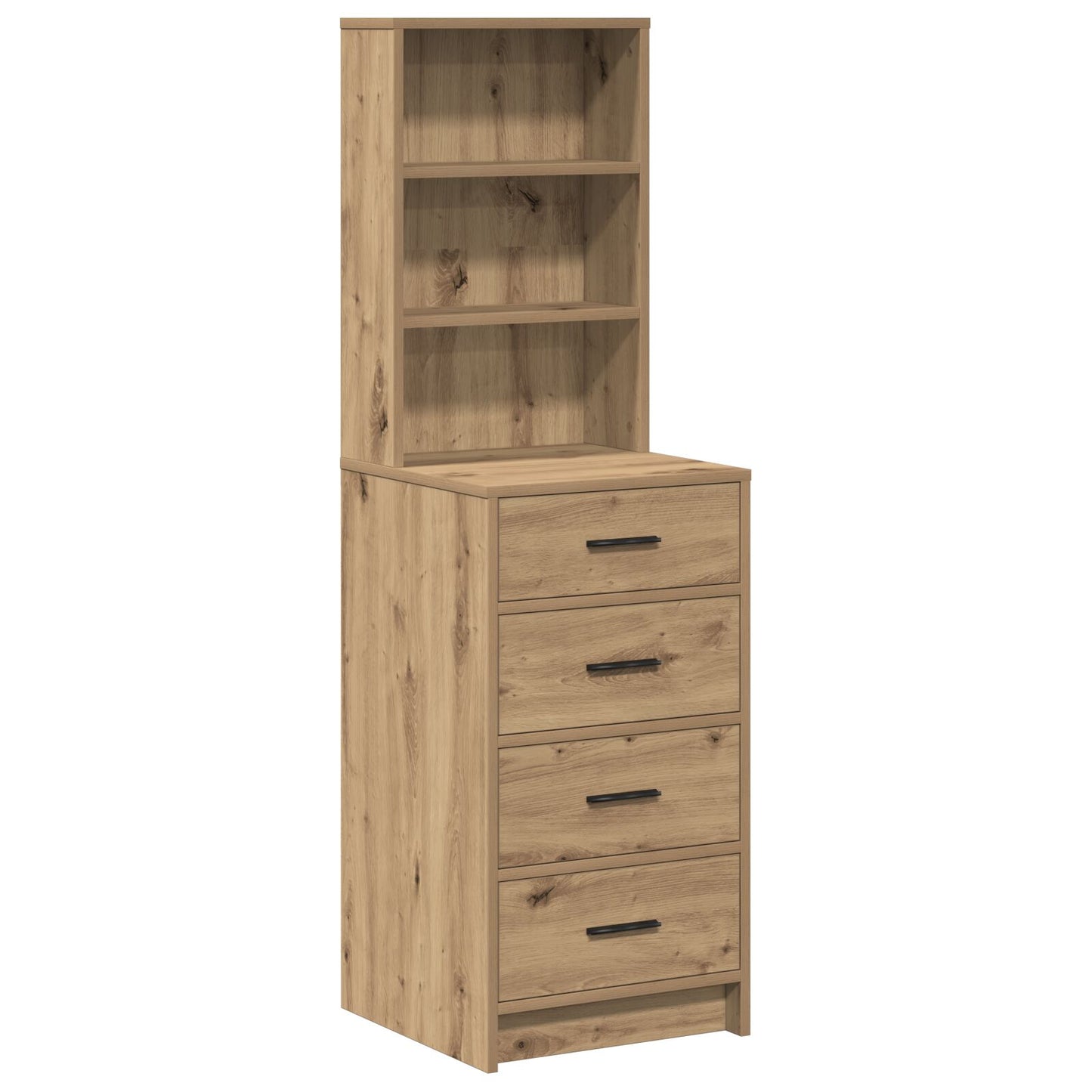 Hoogkast 40X41X135 Cm Bewerkt Hout Ambachtelijk eiken