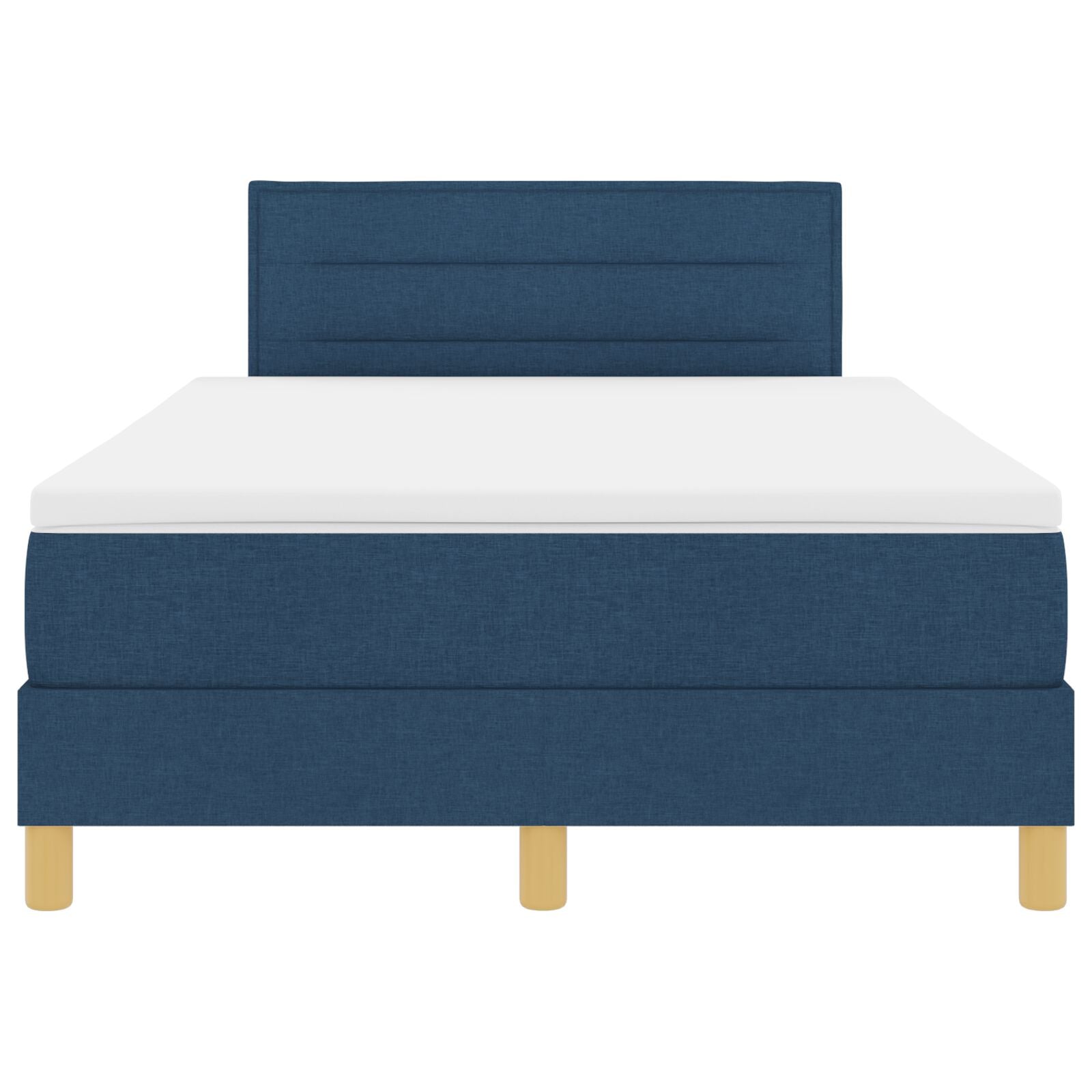 Boxspringbed Met Matras Stof Blauw 120 x 200 cm Lijnenontwerp