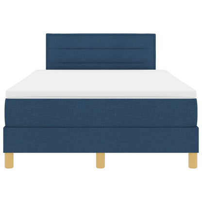 Boxspringbed Met Matras Stof Blauw 120 x 200 cm Lijnenontwerp