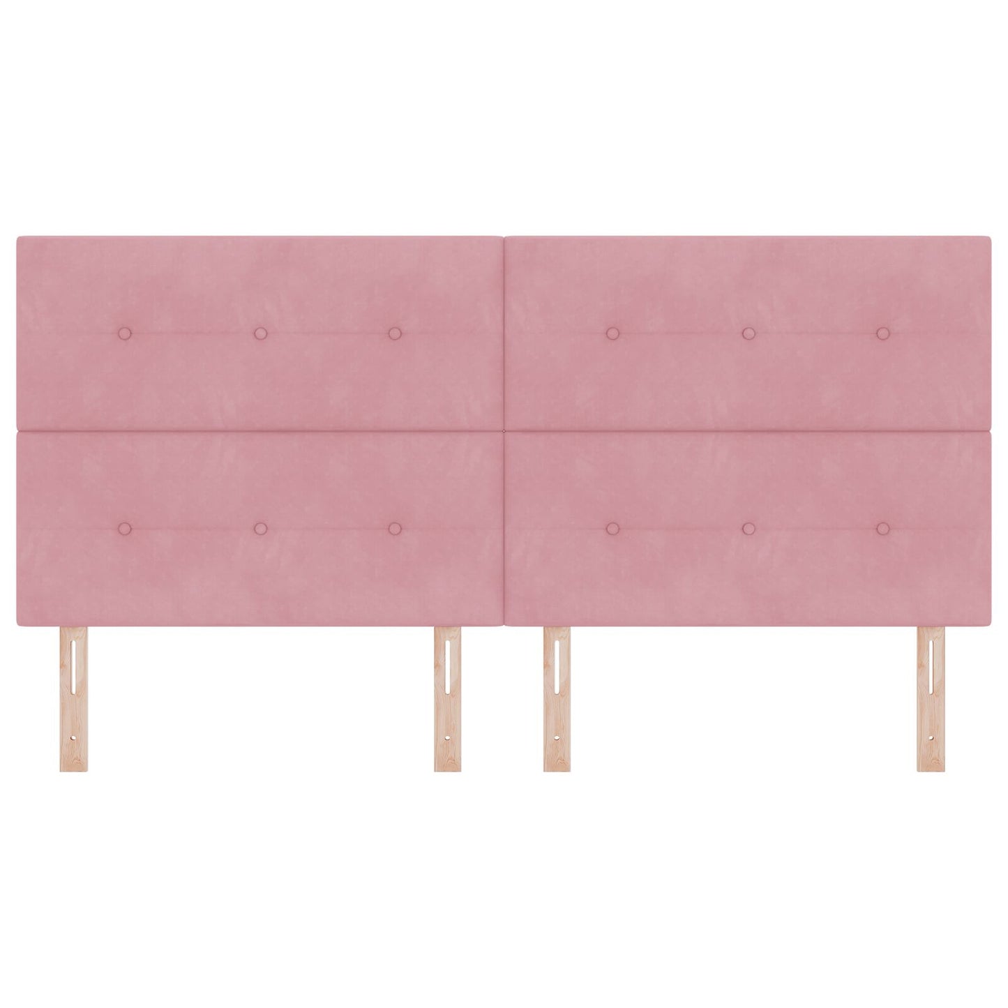 Hoofdbord Knoop Tufted Fluweel Roze 200 cm Hoog hoofdeind