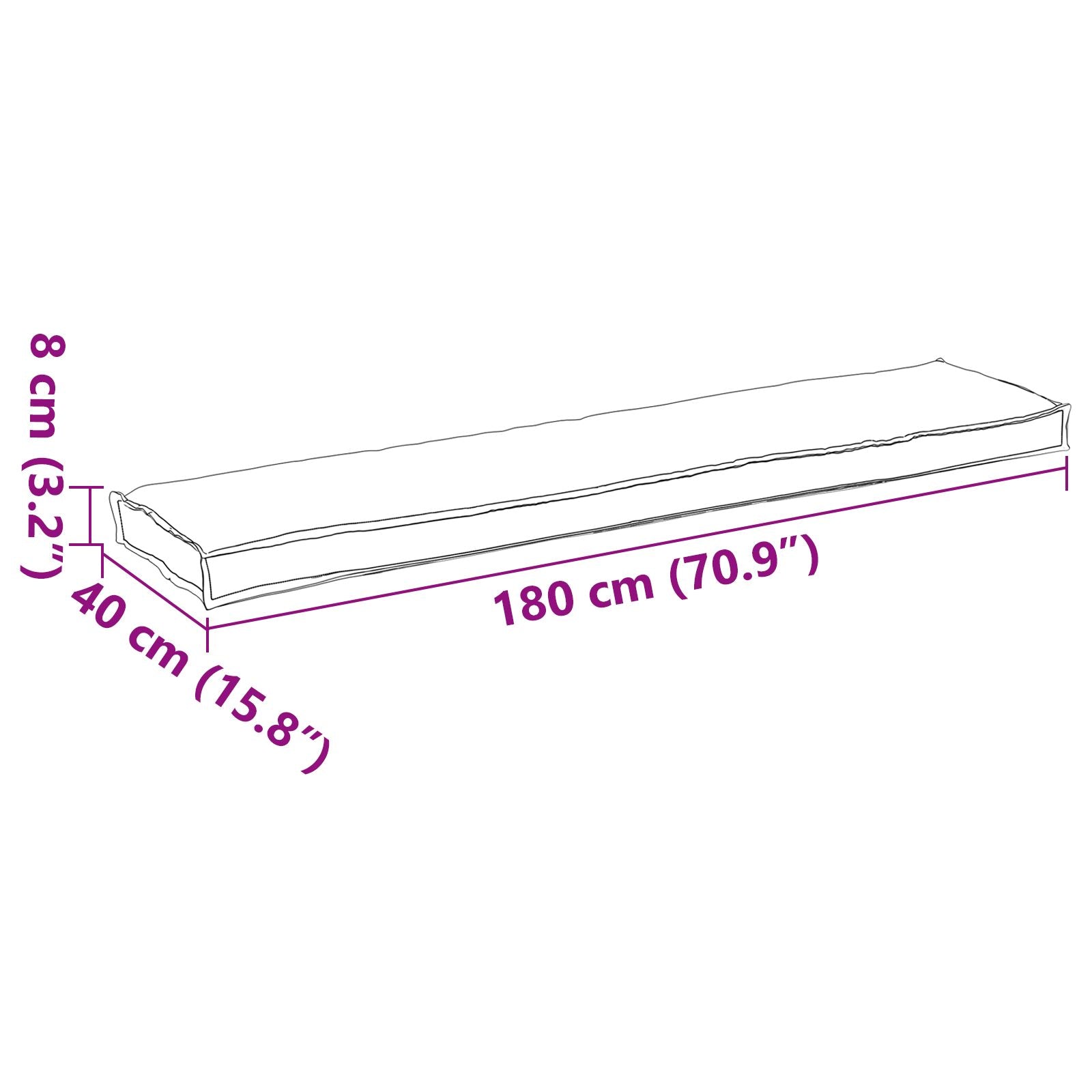 Pallet Kussen Voor Bank 180X40X8 Cm Oxford Stof Tropische jungle
