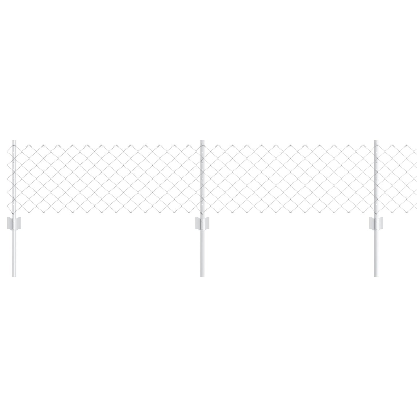 Kettinglinkhek Met 22 U-Palen Zilver 0.4X25 M Staal