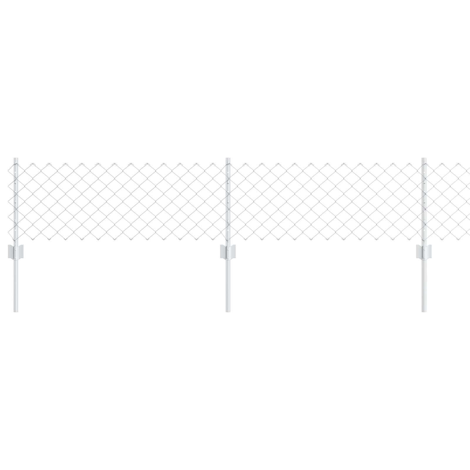 Kettinglinkhek Met 22 U-Palen Zilver 0.4X25 M Staal