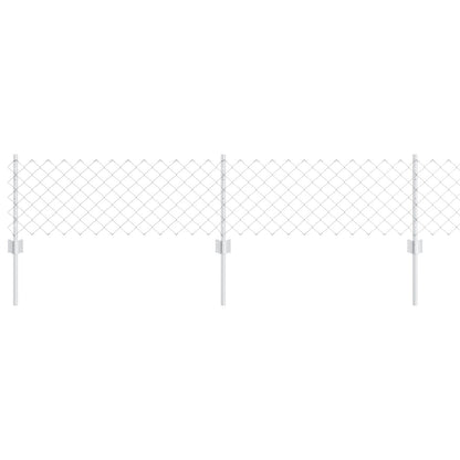 Kettinglinkhek Met 22 U-Palen Zilver 0.4X25 M Staal