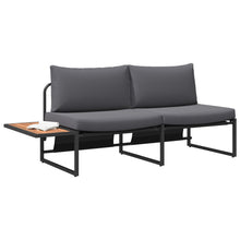 2-Zits Tuinsofa Met Kussens Anthraciet
