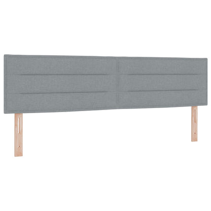 Boxspring Bed Met Matras Stof Lichtgrijs 180 x 200 cm Met knoop gestikt