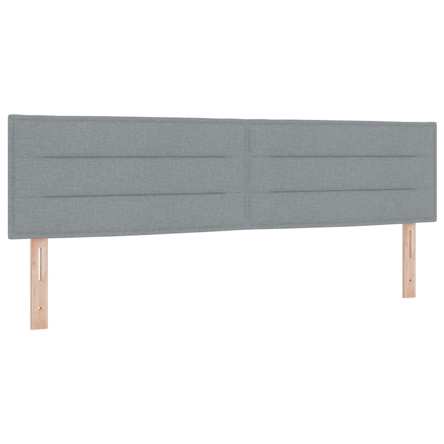 Boxspring Bed Met Matras Stof Lichtgrijs 180 x 200 cm Met knoop gestikt