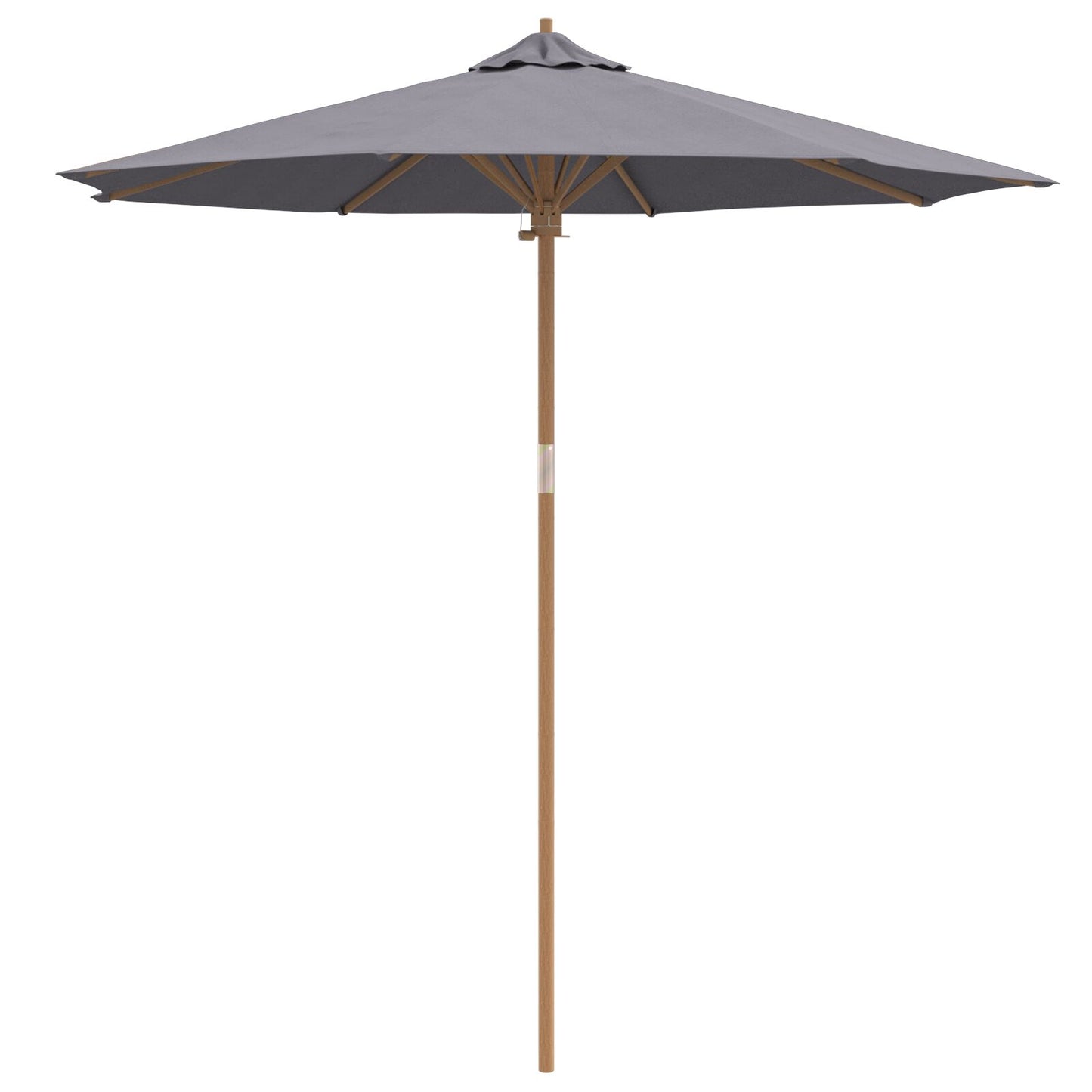 Tuinparasol 240X260 Cm Bamboe 240 x 240 x 260 cm Donkergrijs