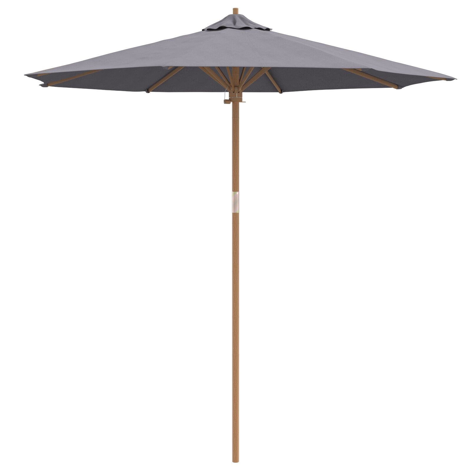 Tuinparasol 240X260 Cm Bamboe 240 x 240 x 260 cm Donkergrijs