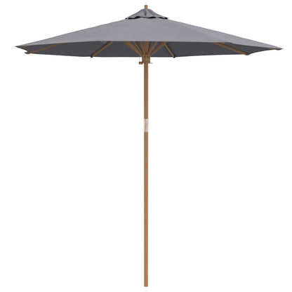 Tuinparasol 240X260 Cm Bamboe 240 x 240 x 260 cm Donkergrijs