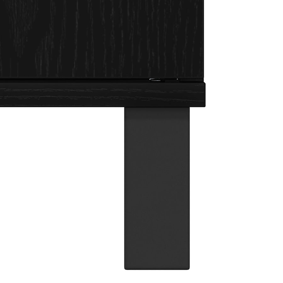 Badkamer Waskast Zwart Eiken 80X33X60 Cm Bewerkt Hout
