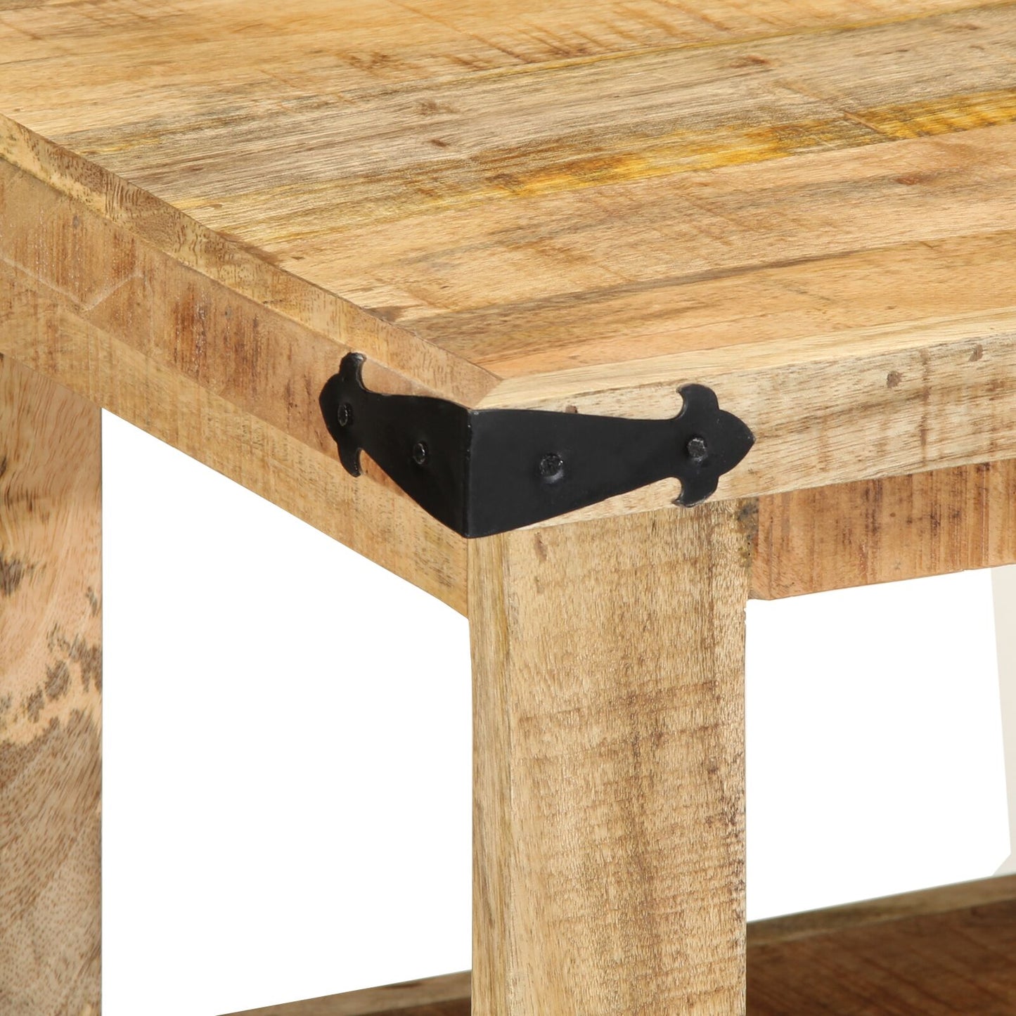 Keuken Trolley 55X40X80 Cm Massief Ruw Mangohout