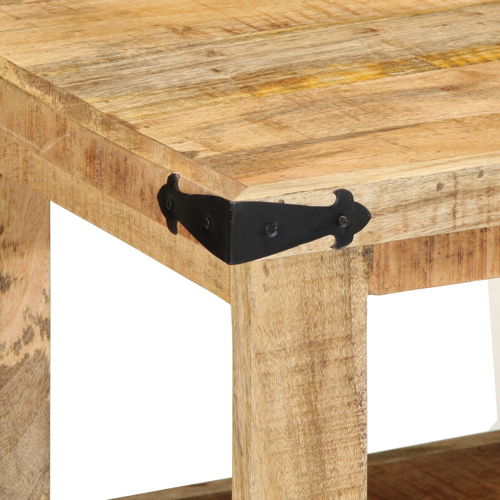 Keuken Trolley 55X40X80 Cm Massief Ruw Mangohout