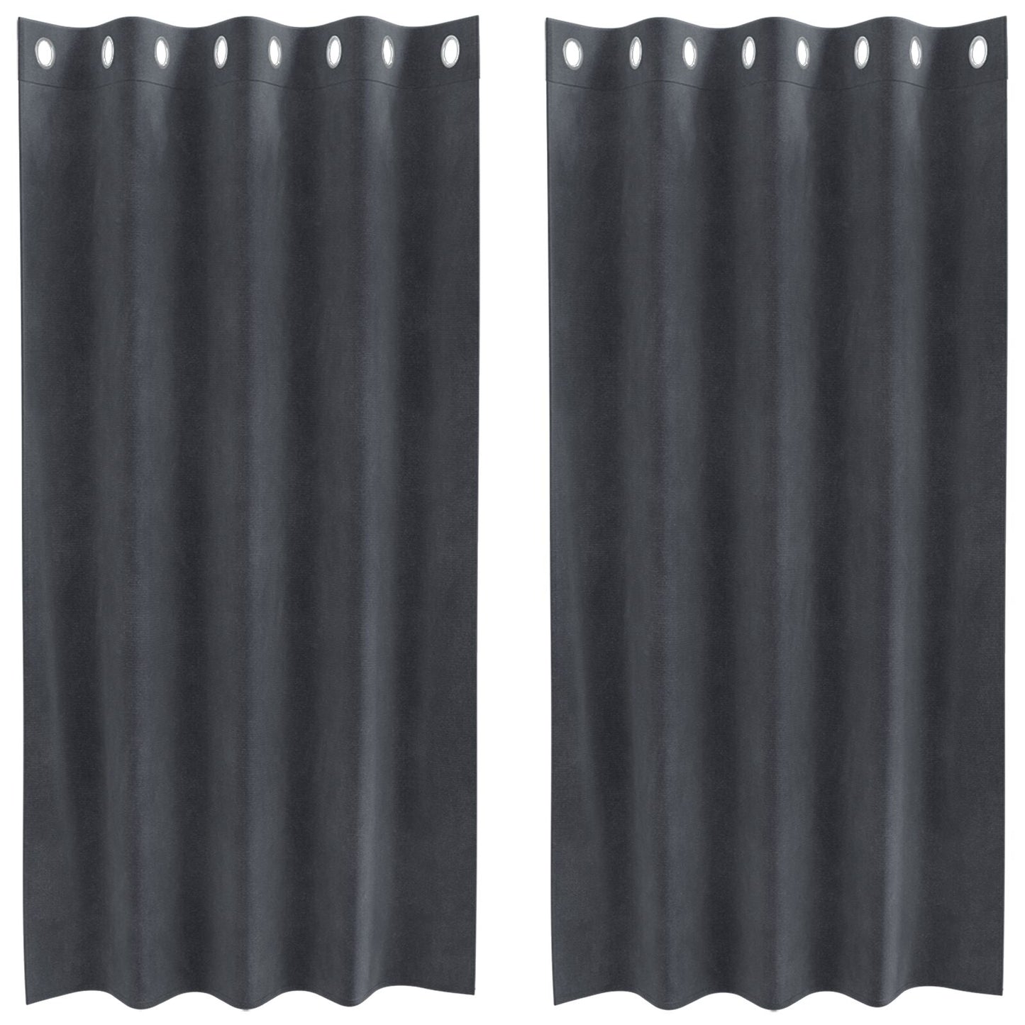 Zwartout Gordijnen 2 Stuks Fluweel Lichtgrijs 140 x 175 cm met oogjes