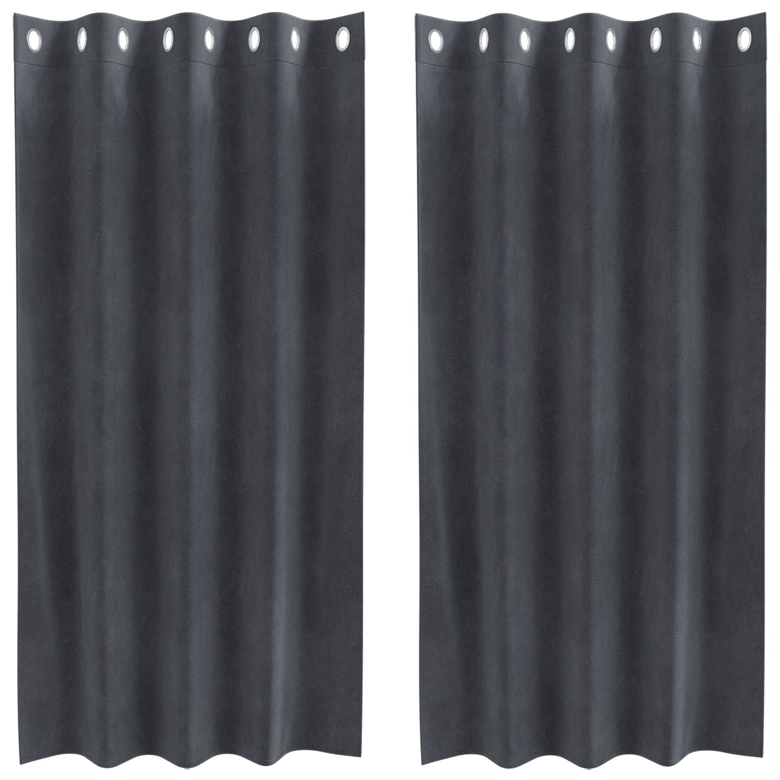 Zwartout Gordijnen 2 Stuks Fluweel Lichtgrijs 140 x 175 cm met oogjes