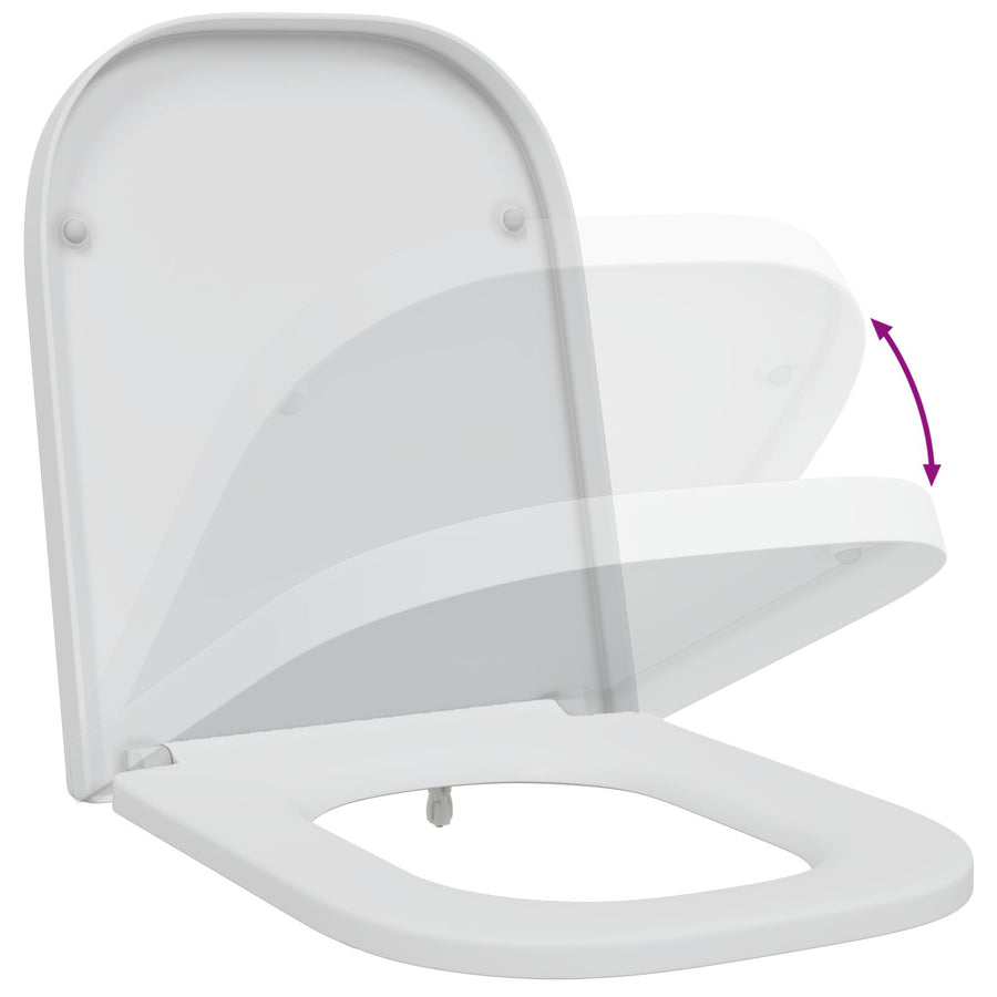 Snelsluiting Toiletbril Met Soft Close Duroplast Wit