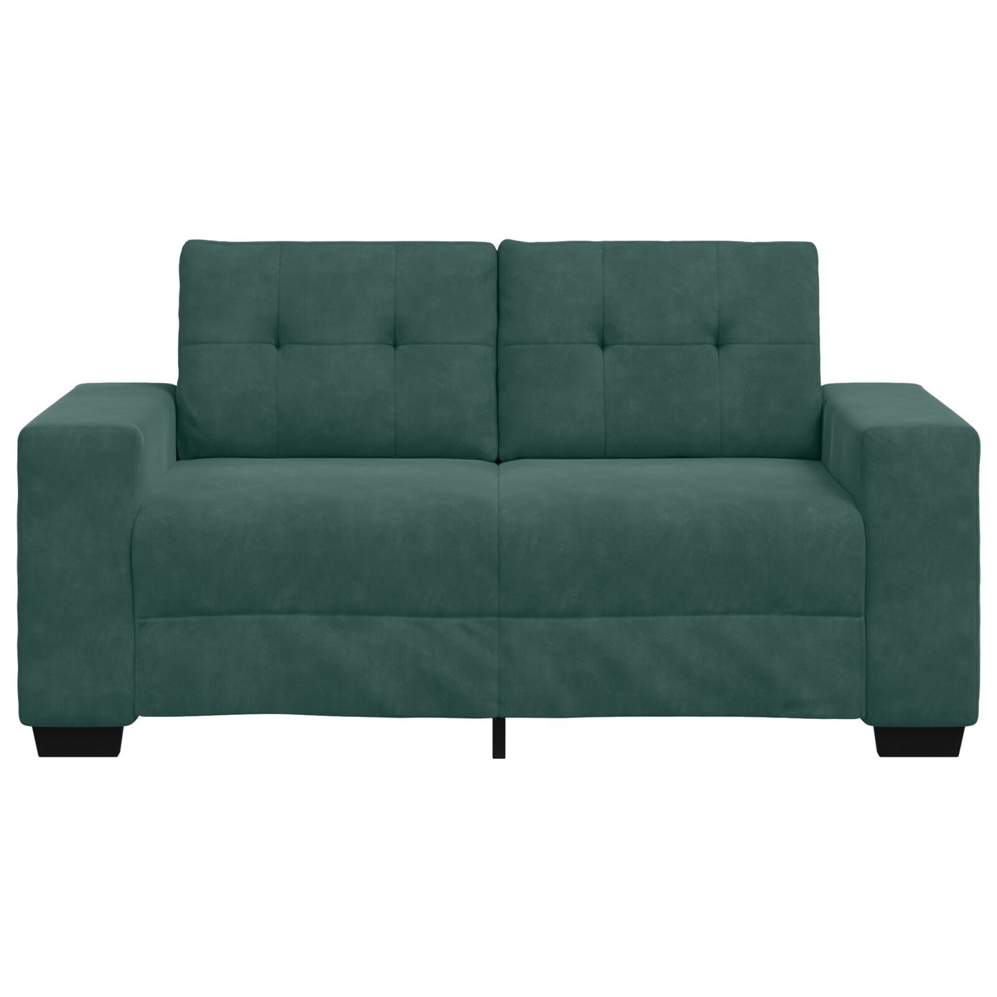 Loveseat Flaauw Fluwelen Donkergroen 120 cm