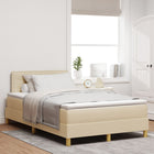 Boxspringbed 120x200 cm crème met matras