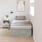 Opbergbedframe 100x200 cm beton grijs