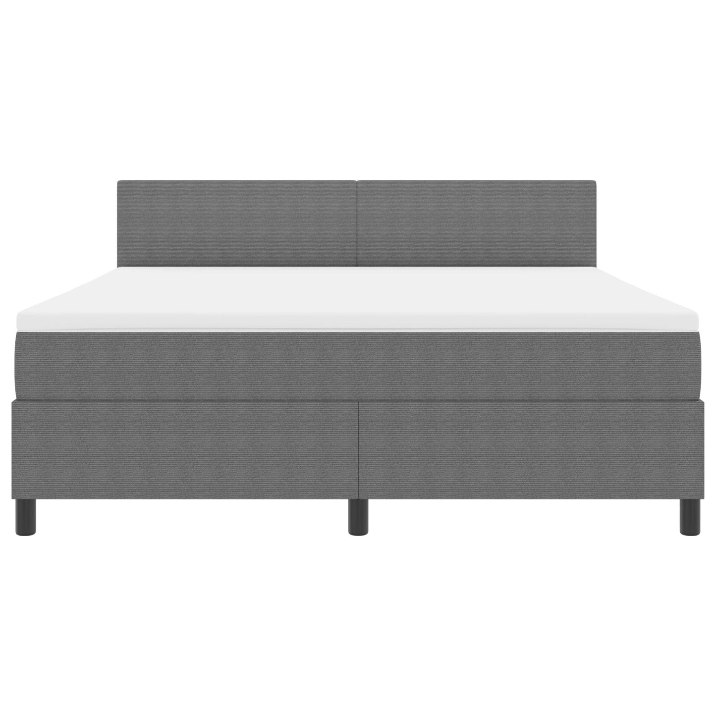 Boxspringbed Met Matras Licht Grijs Super King Corduroy Stof