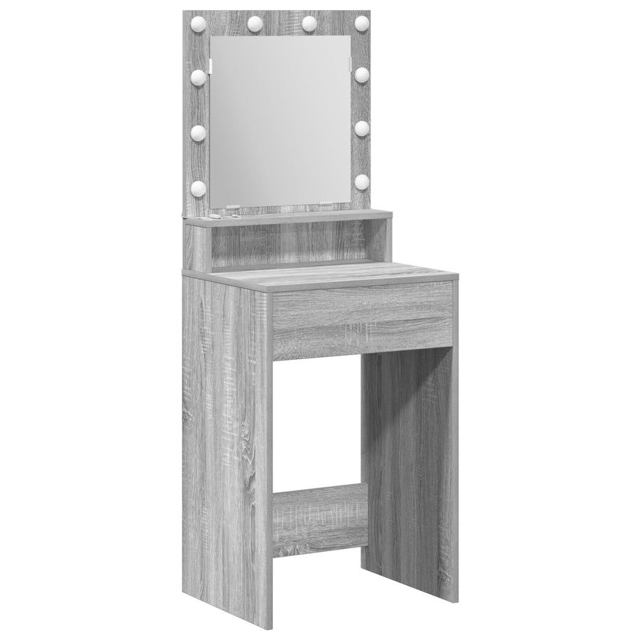 Kaptafel Met Led Lichten In - Grey Sonoma 50 x 41 x 135 cm