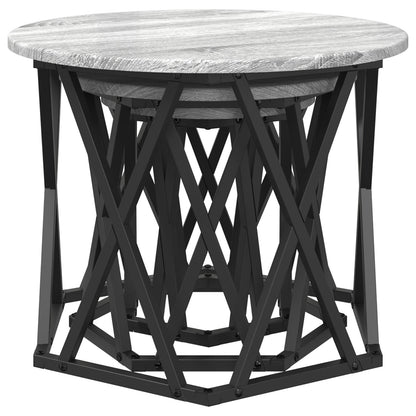 Nesting Bijzettafels 3 Pcs Bewerkt Hout Grijze sonoma