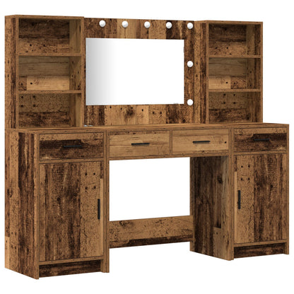 3-Delige Kaptafel Set Old Wood Gemaakt Hout