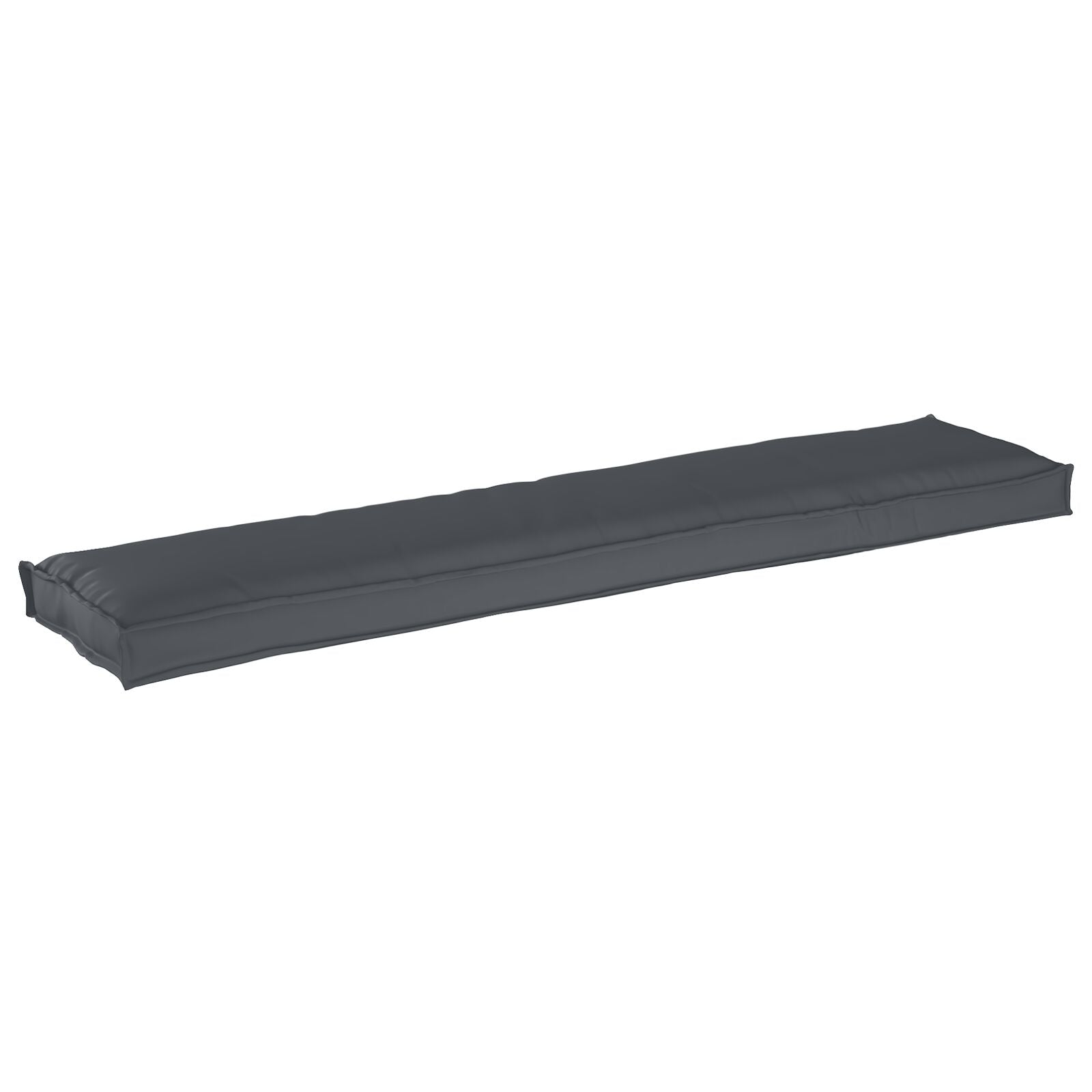 Pallet Kussens Voor De Bank 2 Stuks 180X40X8 Cm Polyester Grijs