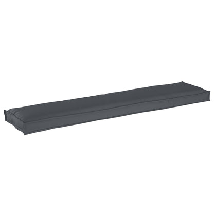 Pallet Kussens Voor De Bank 2 Stuks 180X40X8 Cm Polyester Grijs