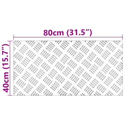 Aluminium Checker Platen 4 St Anti-Slip 80X40 Cm 80 x 40 x 0.3 cm Rechthoekig