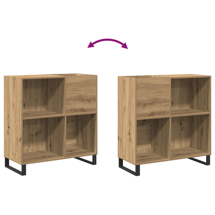 Platenkast 84,5X38X90 Cm Geengineerd Hout Oude Hout