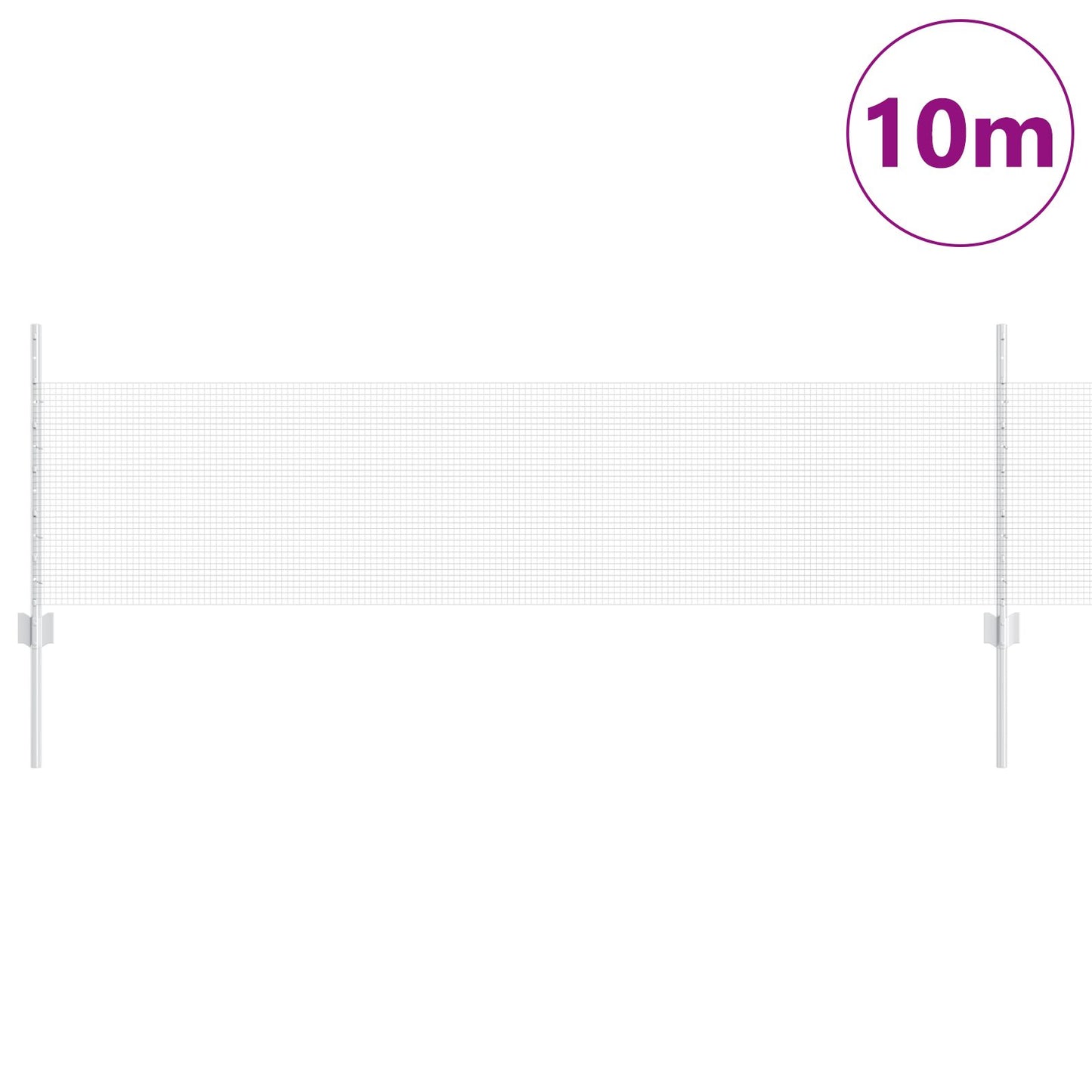 Tuinafscheidingset Set Van 2 Gegalvaniseerd Staal 10 X 0.5 M
