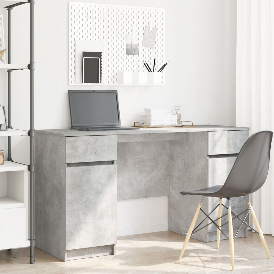 Bureau Betongrijs 140X49X76 Cm Geengineerd Hout