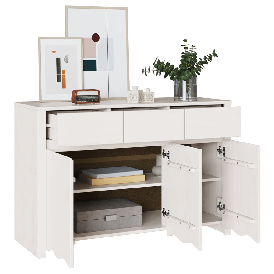 Dressoir ""Drammen"" 114X43X75,5 Cm Massief Hout Van Den Wit