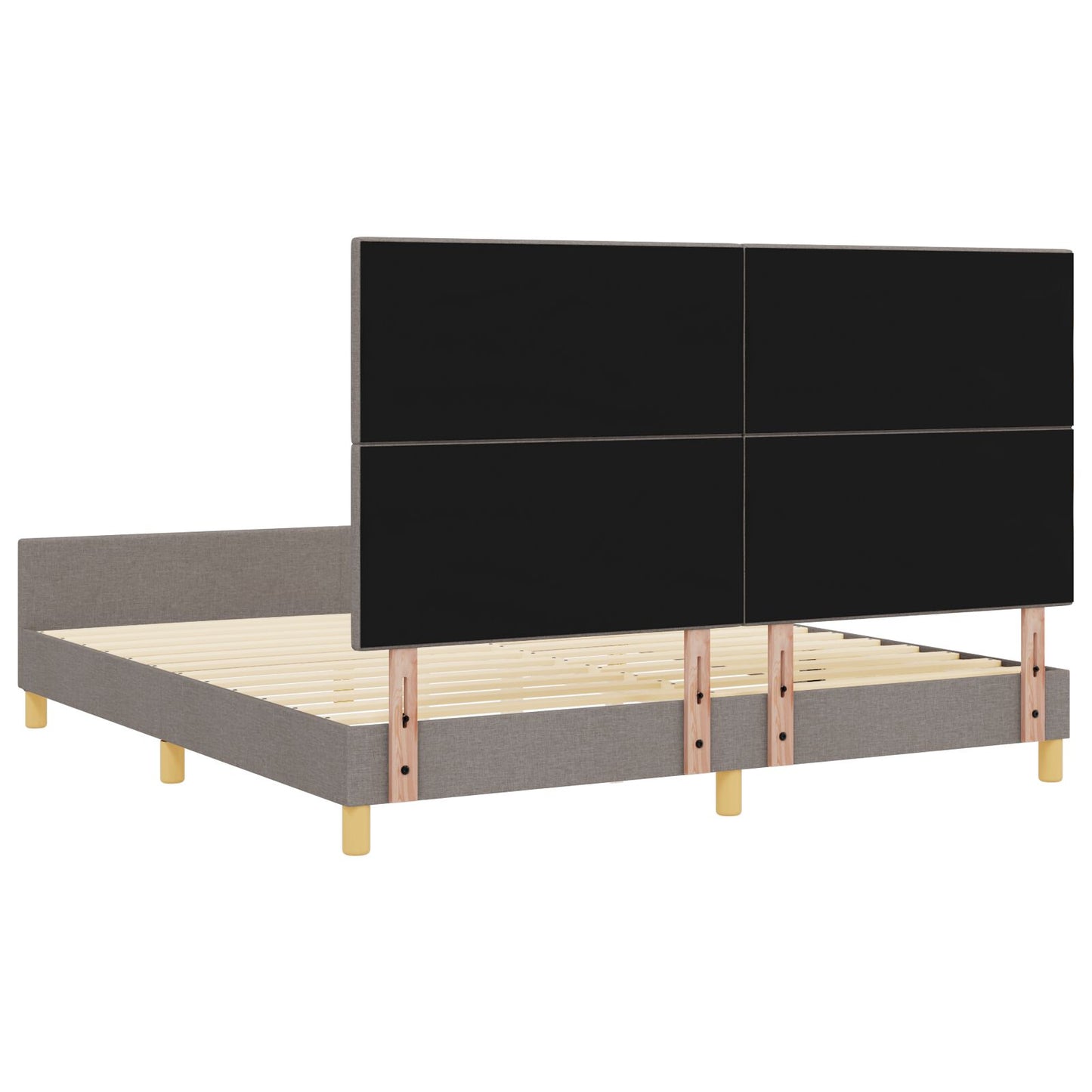 Bedframe Taupe 180X200 Cm Stof Crème