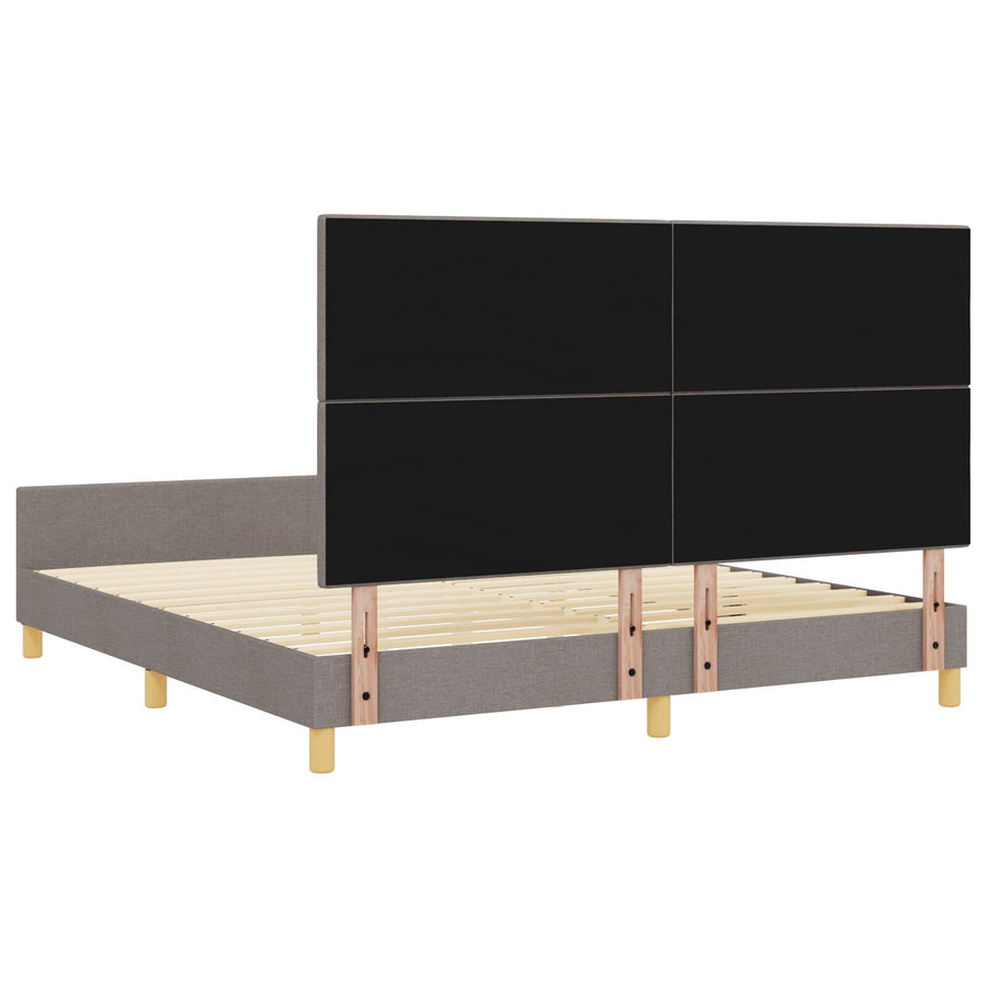 Bedframe Taupe 180X200 Cm Stof Crème