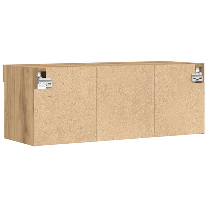 Tv Wandkast Met Led Verlichting 1 Artisan Eiken