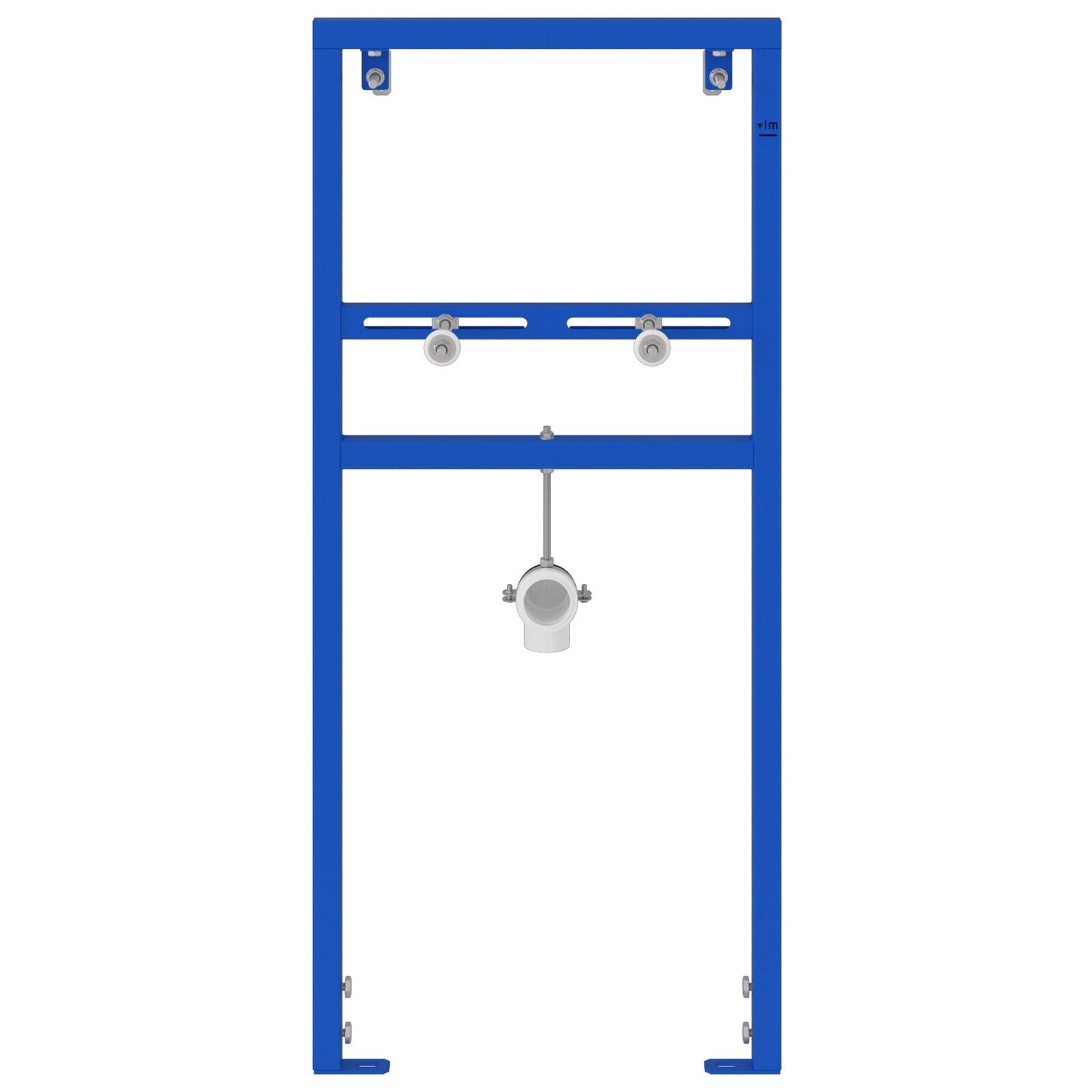 Badkamer Accessoire Bevestigingen Blauw Metaal 50 X 17.5 X 136 Cm voor wastafelsysteem