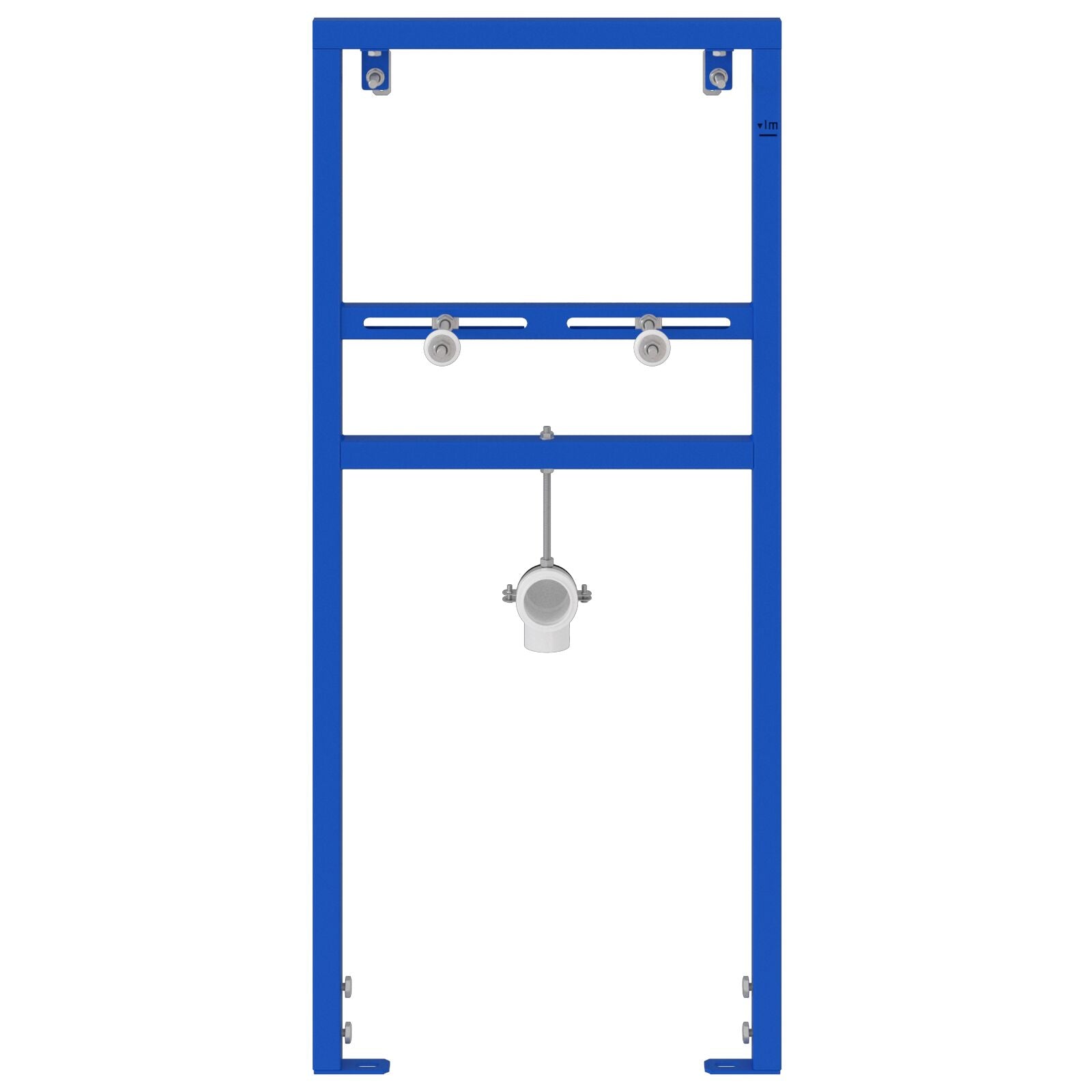 Badkamer Accessoire Bevestigingen Blauw Metaal 50 X 17.5 X 136 Cm voor wastafelsysteem