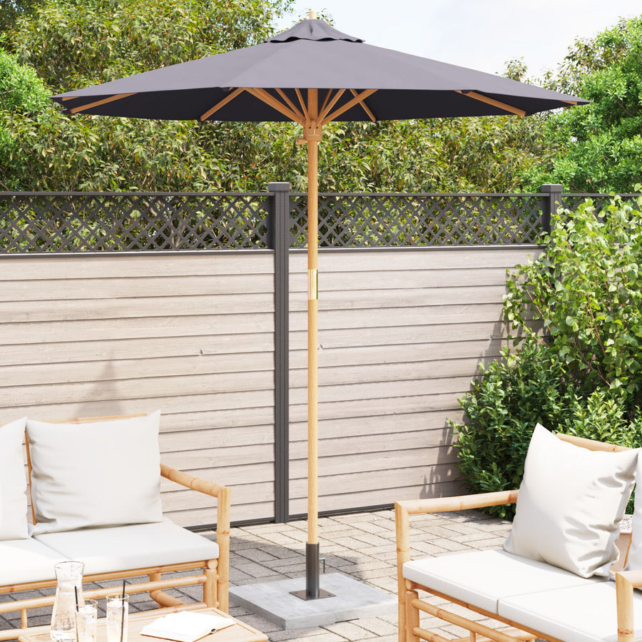 Tuinparasol 217X230 Cm Bamboe 217 x 217 x 230 cm Donkergrijs