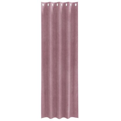 Blackout Gordijnen 2 Stuks Fluweel Donkerroze 140 x 260 cm met oogjes