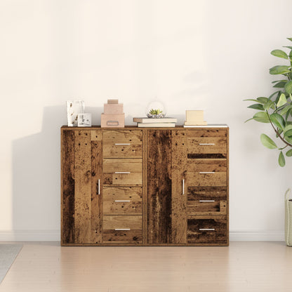 Zijtafel Set Van 2 Oud Hout Massief Hout Zijtafel Rechthoekig